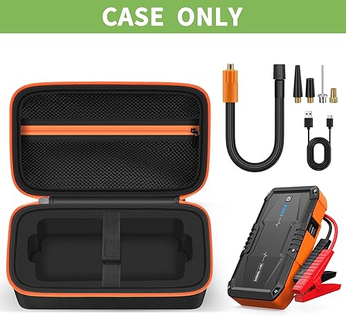 Miniatura 2 de Funda compatible con AstroAI S8 batería de arranque de automóvil, soporte para cargador portátil con cables de puente, almacenamiento para