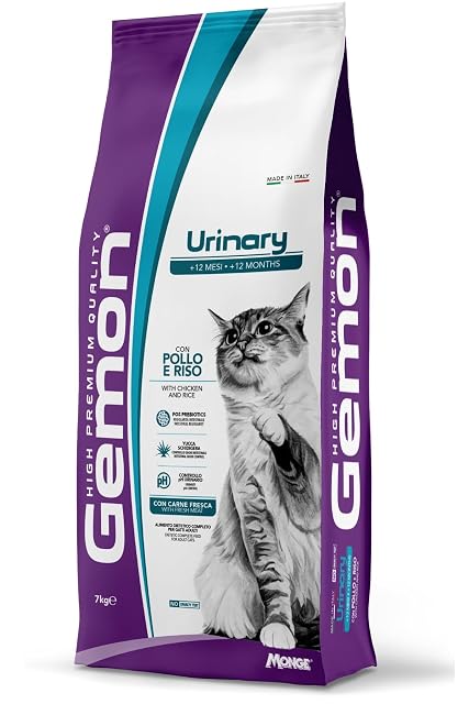 Monge - Gemon Urinary para gato adulto con pollo y arroz de 7 kg
