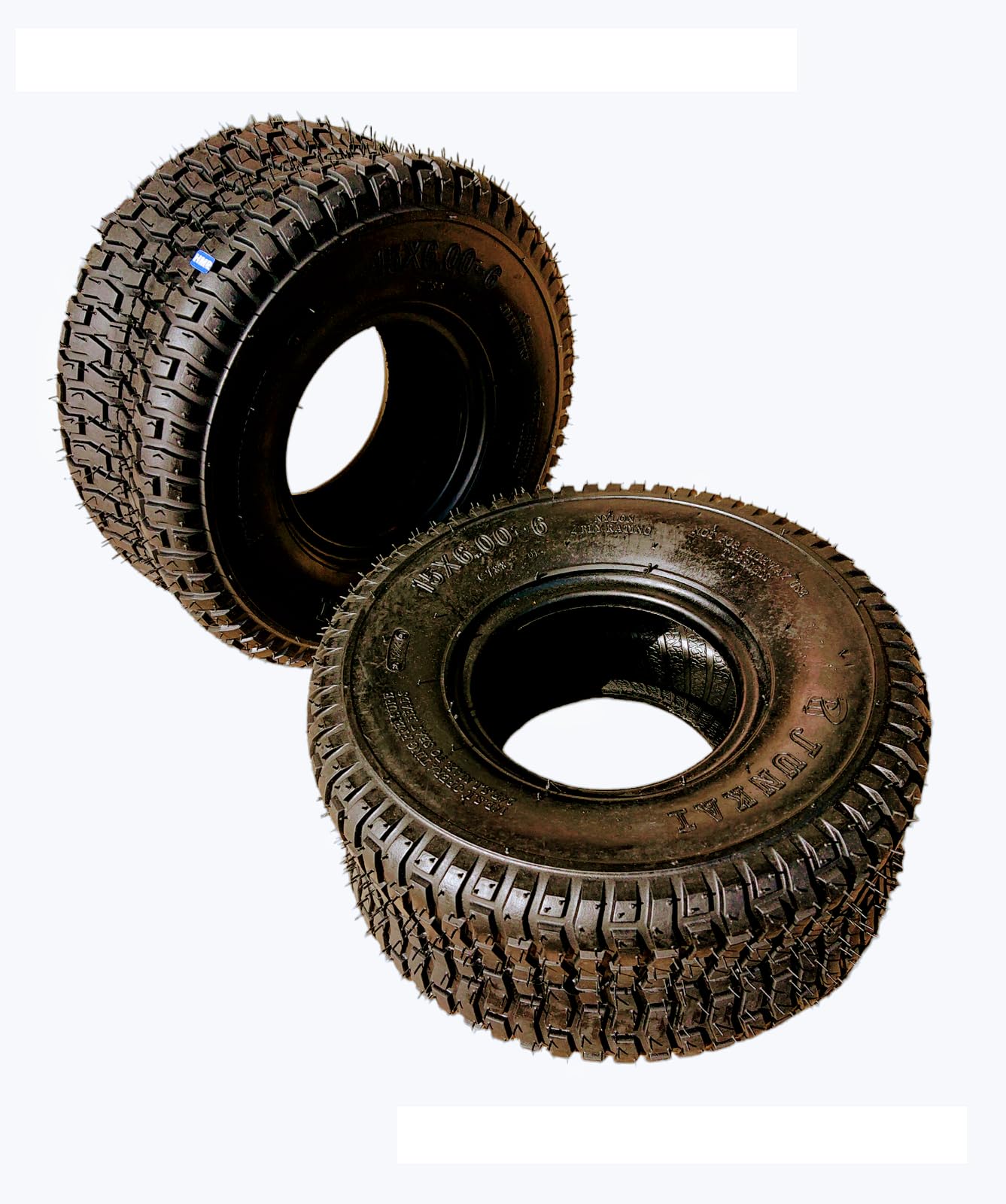 Pneumatici 2x 15x6.00-6 4PR JUNKAI per trattorino tosaerba, spazzaneve, Quad ATV