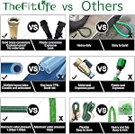 TheFitLife Tuyau de jardin flexible et extensible - Tuyau d'eau en latex avec tissu rétractable, raccords en laiton massif et buste, sans ink, léger, collapsible en suspension de tuyau (75 FT, Noir-vert)