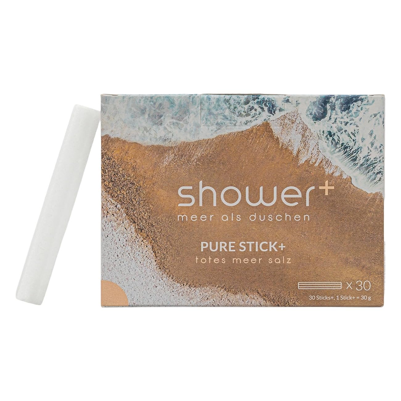 shower+ Salzdusche Sticks+ | Günstiges 30er Pack Pure Stick+ | Totes Meer Salz