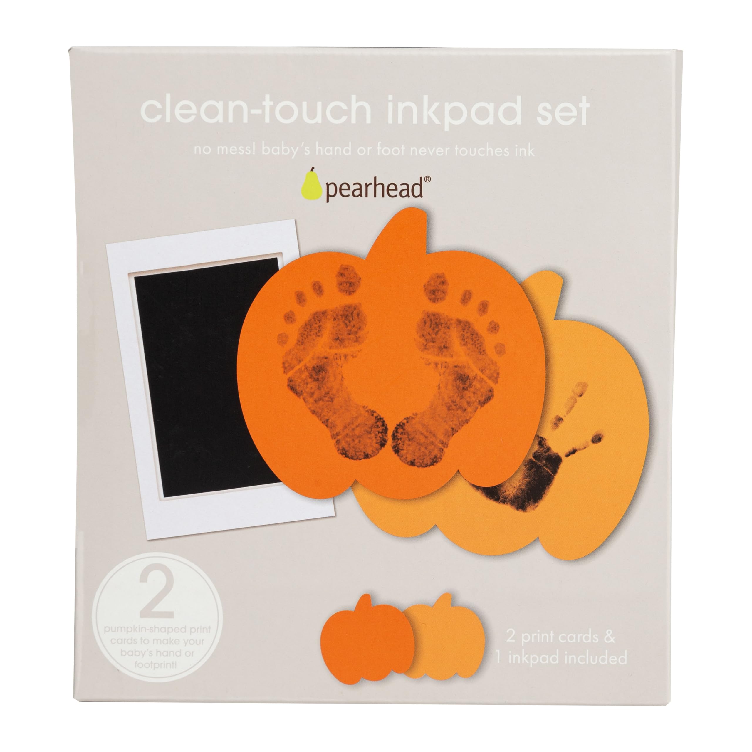 Pearhead Pumpkin Clean-Touch Ink Pad Set