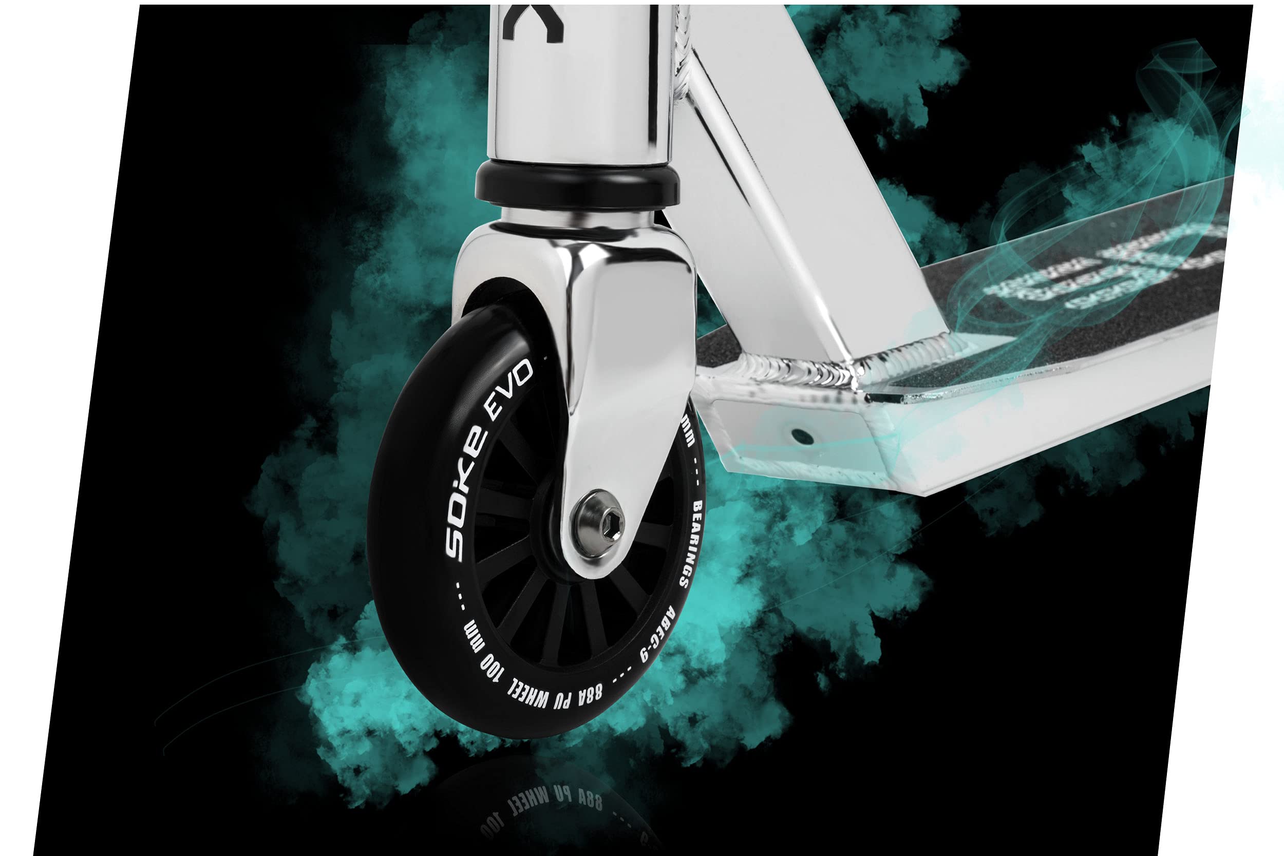 SOKE EVO STREET Monopattino Acrobatico Abec-9 Carbon – Monopattino Acrobatico per Adulti per Skatepark – Monopattino Acrobatico per Eseguire Acrobazie e Fruste – per Adolescenti 11-15