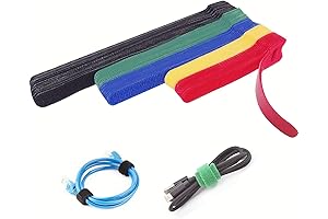 60 Pack Reusable Velcro Straps for Cords and Cables