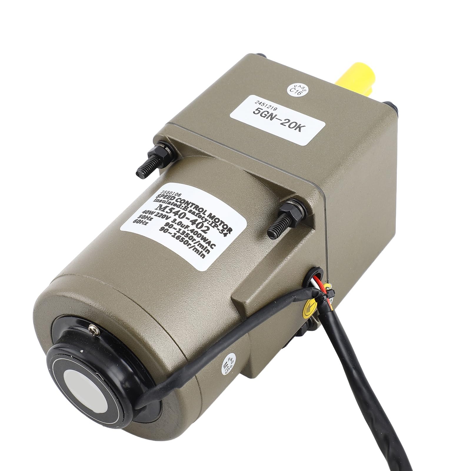 Semme Motor de Engranaje Asíncrono Monofásico de CA 40 W con Velocidad Vibración de bajo Ruido Energéticamente Eficiente para Máquinas Herramienta de Embalaje e Industrias de Transporte (Relación de