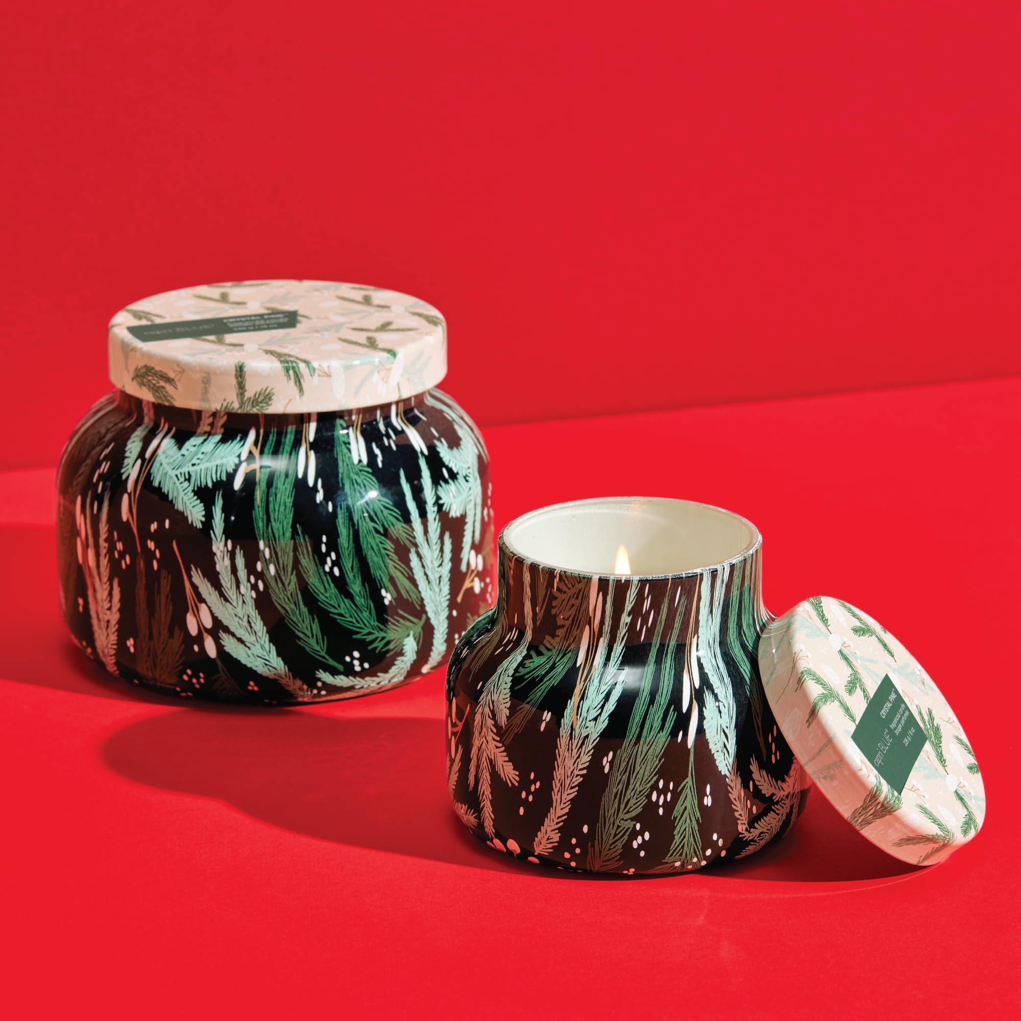 Capri Blue Vela perfumada de pino de cristal – Pattern Play Signature Holiday Candle – Vela de mezcla de cera de soja de lujo – Velas de larga duración – Vela grande con hasta 85 horas de tiempo de