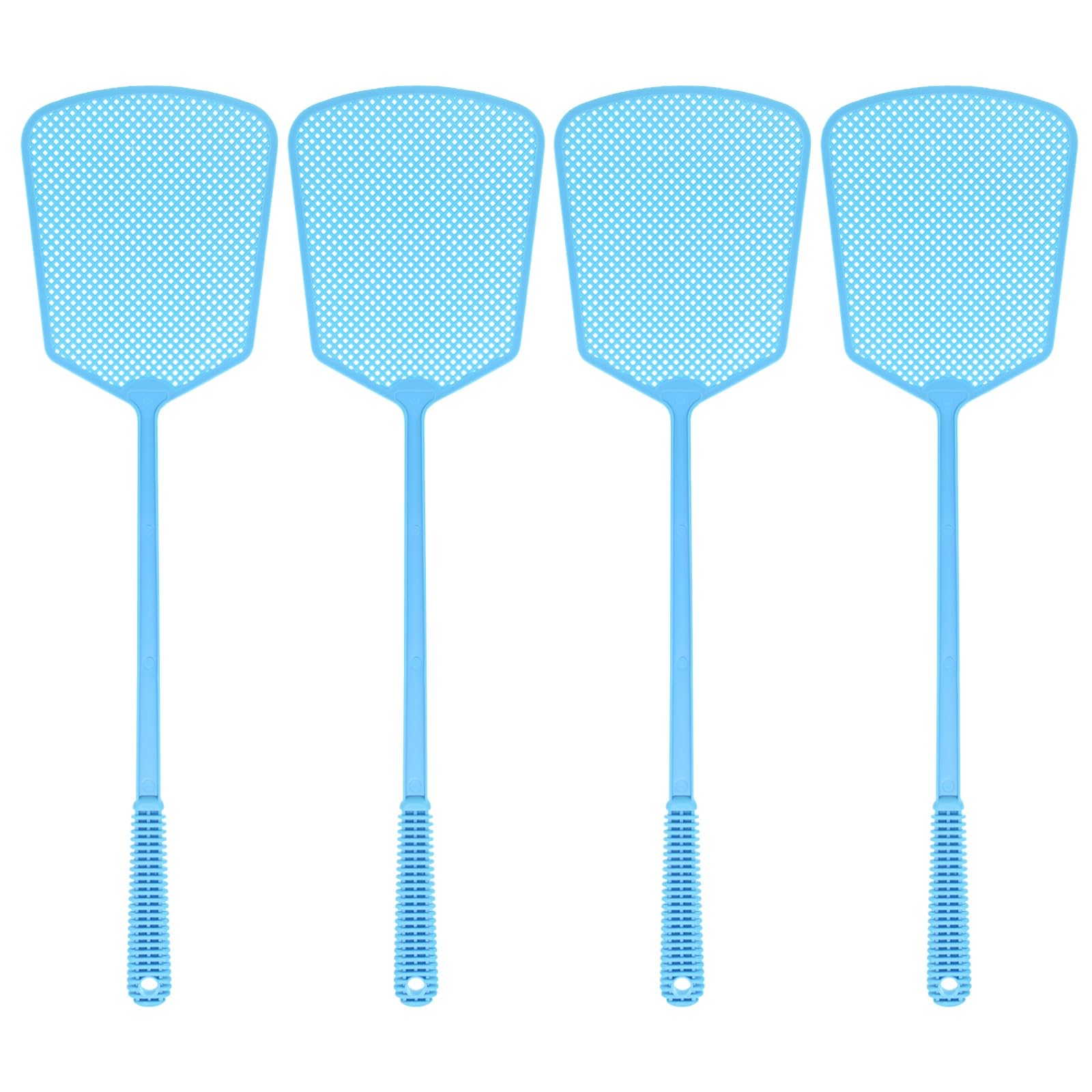 M METERXITY 4-Pack Fly Swatter, 50x14 Cm/20x5.5 in Fly Swatter Heavy Duty for Kitchen/Balcony/Patio/Summer Home/Indoor/Outdoor/Classroom/Office [Blue]