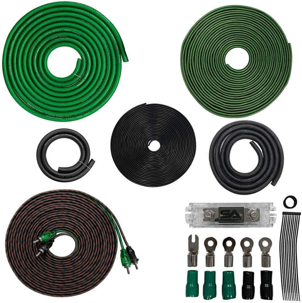 Seismic Audio - SA-AmpWK07-0 Gauge Car Audio Amplifier Installation Wiring Kit - Max 4000 Watt