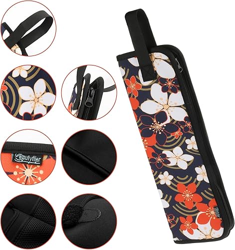 Miniatura 7 de Beautyflier Bolsa de viaje universal para rizador, lona resistente al calor y soporte de hierro plano, soporte para rizador en caliente para