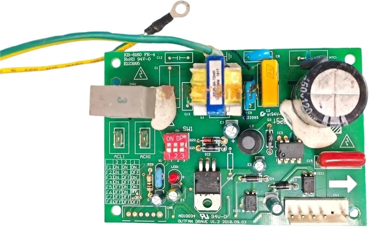 DC Fan Drive Starter Board Motherboard A010034 Variable Frequency Air Conditioner