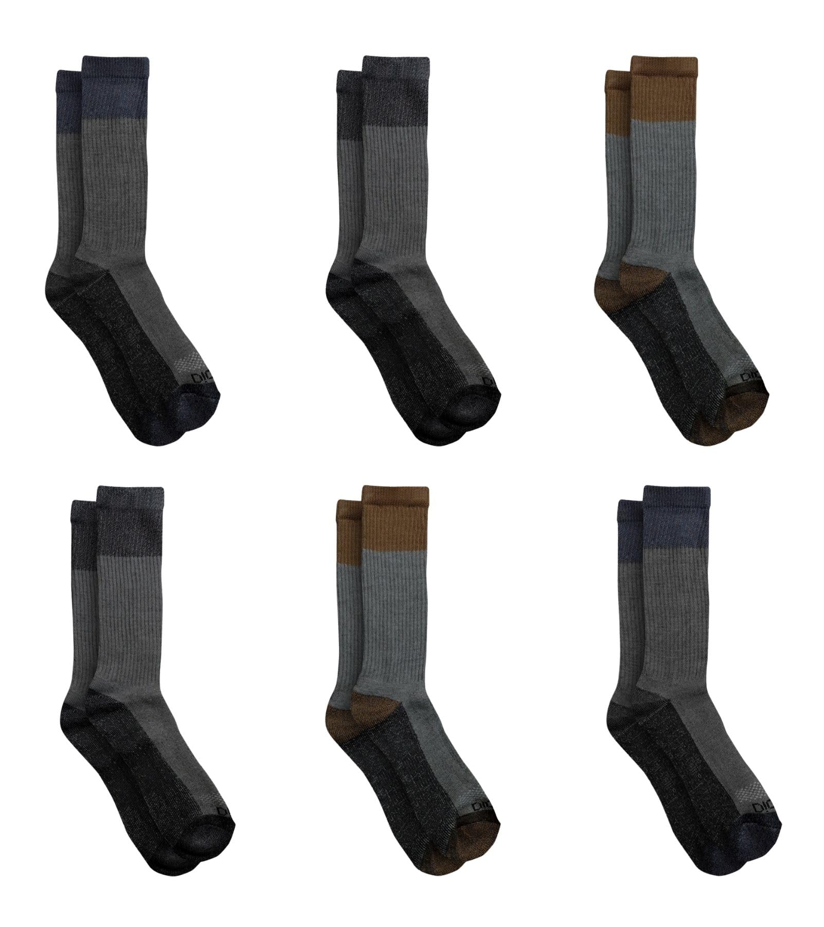 Dickies Dri-Tech Original Lot de 6, 12 ou 18 paires de chaussettes pour homme avec contrôle de l'humidité - Taille M-XXL, Large