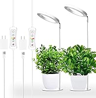 Vista 9 de Luz de cultivo de plantas para plantas de interior, mini luz LED de bambú para cultivo, altura ajustable, temporizador automático con 8/12/16 horas