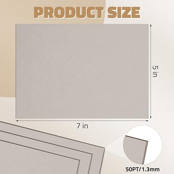 LOTMER 50 Sheets 5 x 7 Inch 50PT Chipboard Sheets