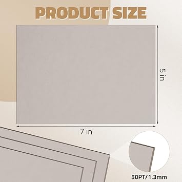 LOTMER 50 Sheets 5 x 7 Inch 50PT Chipboard Sheets