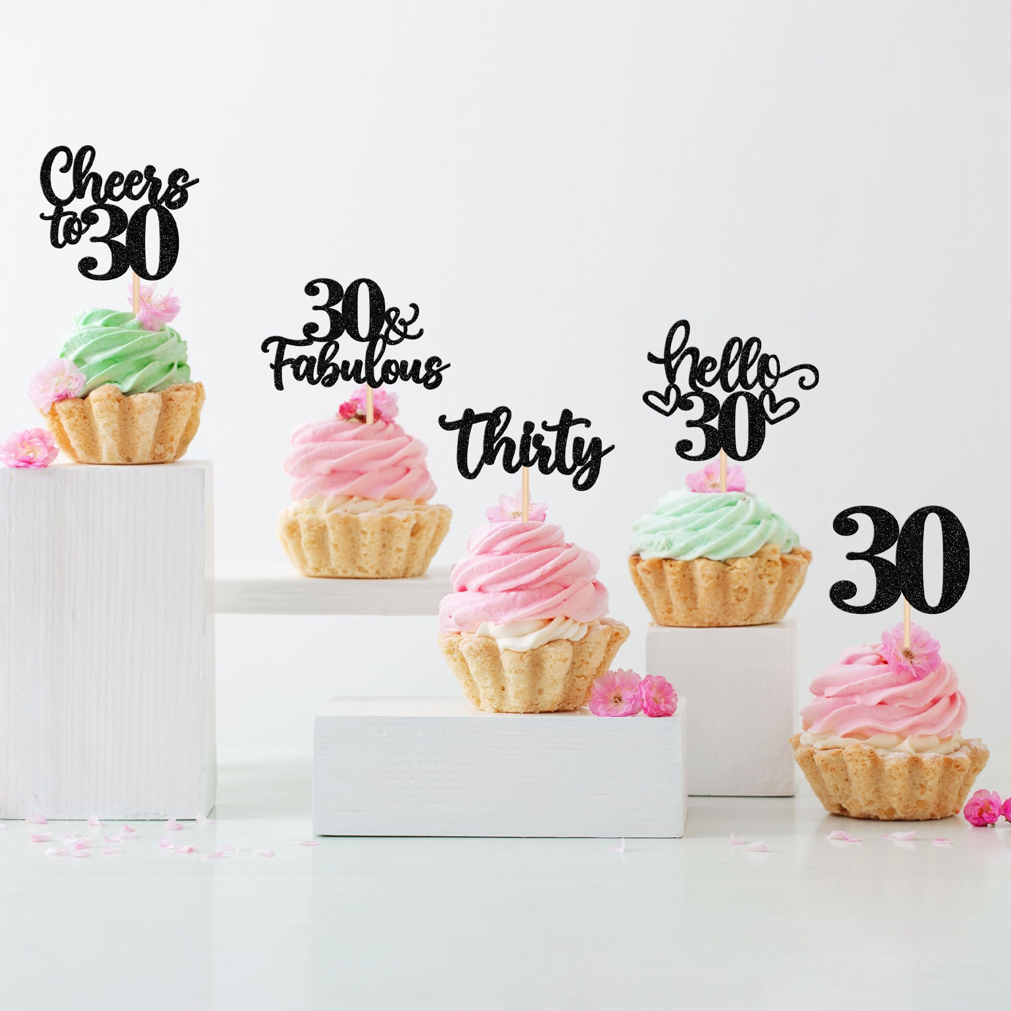 48 Pack Vintage 1995 Cupcake Toppers - Legend Since 1995, 30th Birthday & Anniversary Party Decor