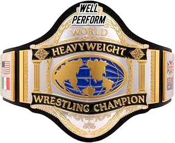 World Heavyweight Wrestling Championship 1986 Retro Replica Title Belt - Adult Size