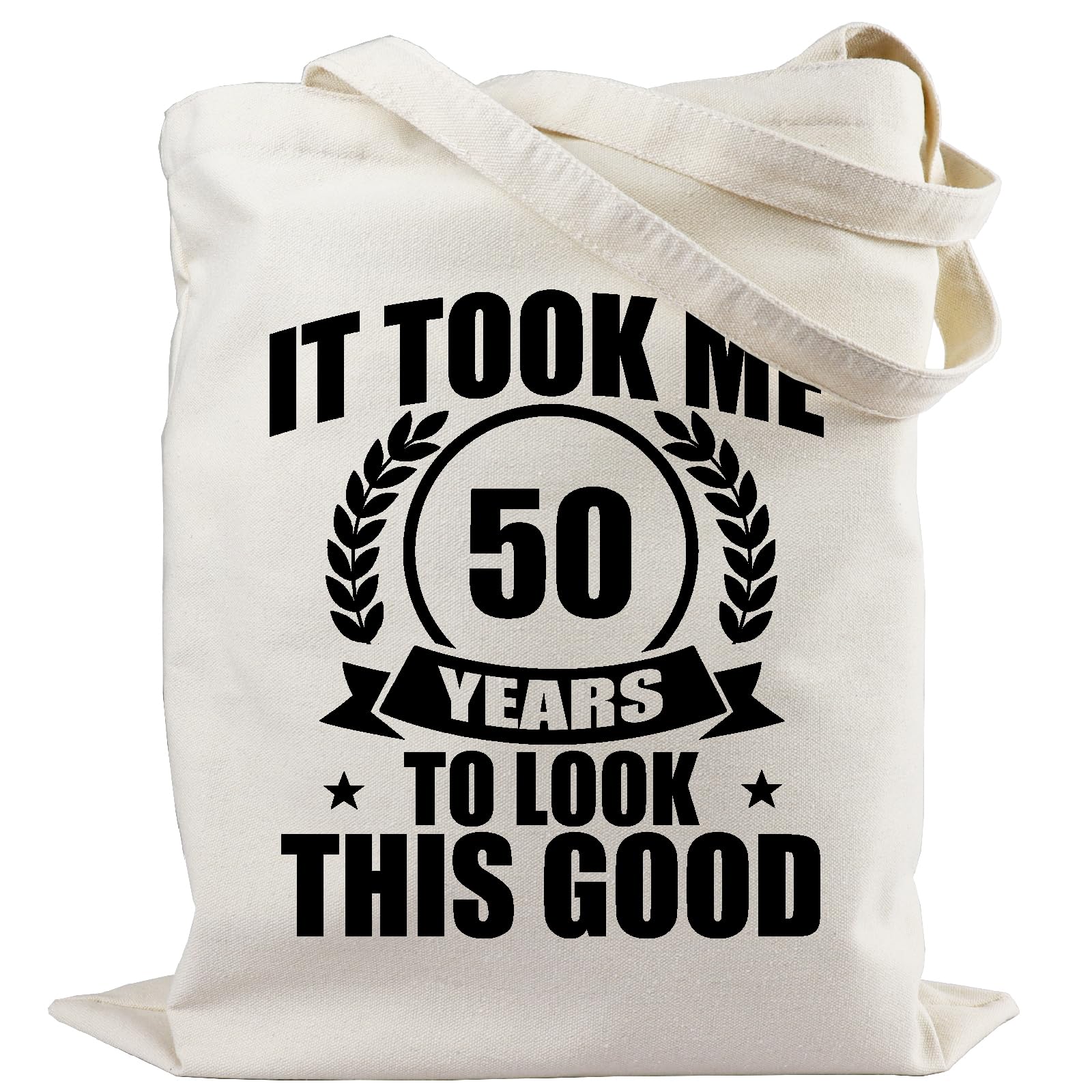 Xuzoueisp 30th 40th 50th 60th 70th Birthday Gifts for Women, Reusable Canvas Tote Bag with Pocket for Mom Shopping Travel