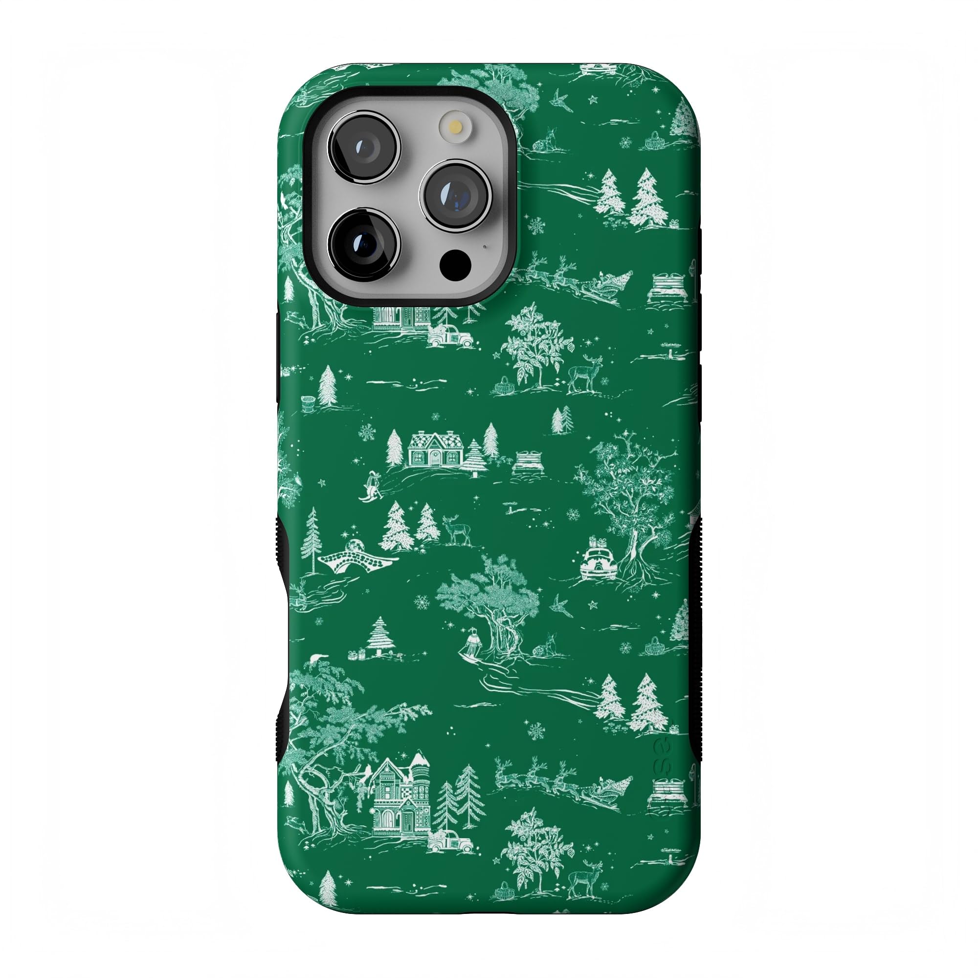 Casely iPhone 16 Pro Case | Home for The Holidays | Mountain Town | Ultra-Protective Bold Case Design | Compatible with MagSafe