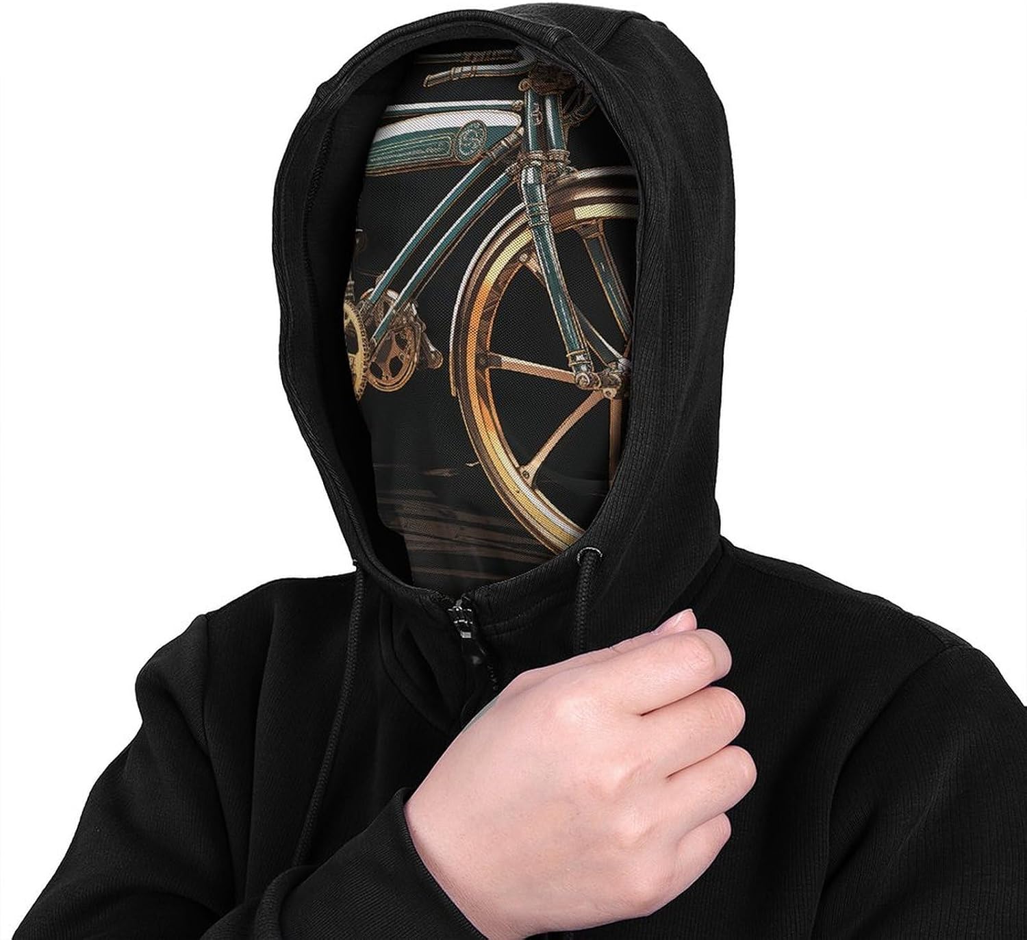 Bike Face Shielding Protection for Women, Funny Cooling Mask for Men, Breathable Full Head Mask for Outdoor, Full Face Cover for Cycling, Windproof Hood Cover White
