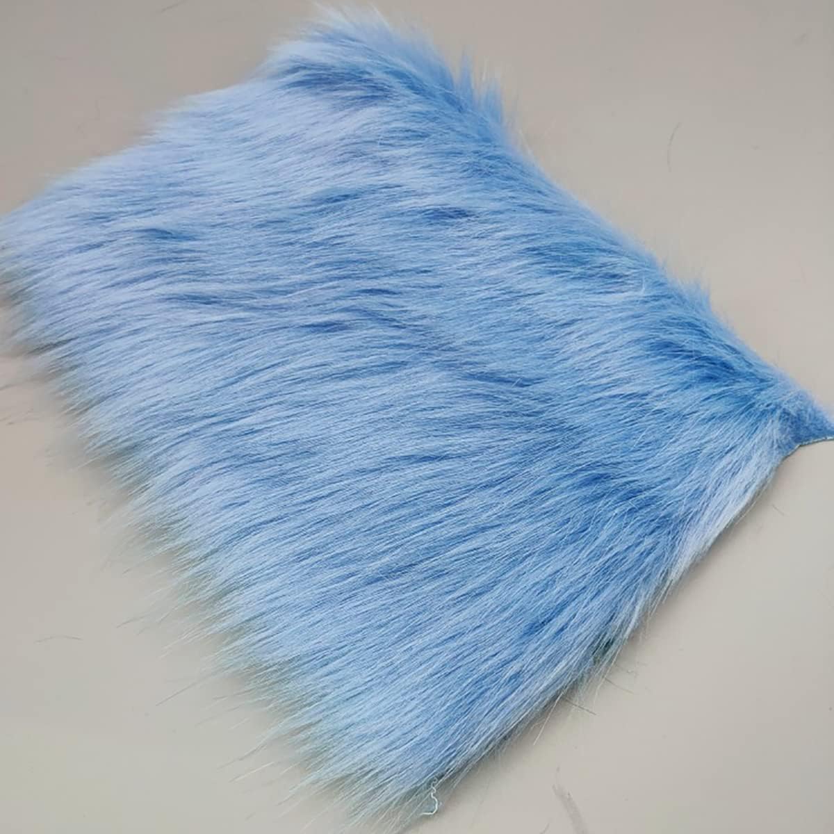Craft Faux Fur Fabric Soft Fox Fur Sheet Warm Fabric Long Pile for Clothing Dress Bags Sewing Craft(5 Sky Blue,60x45cm)