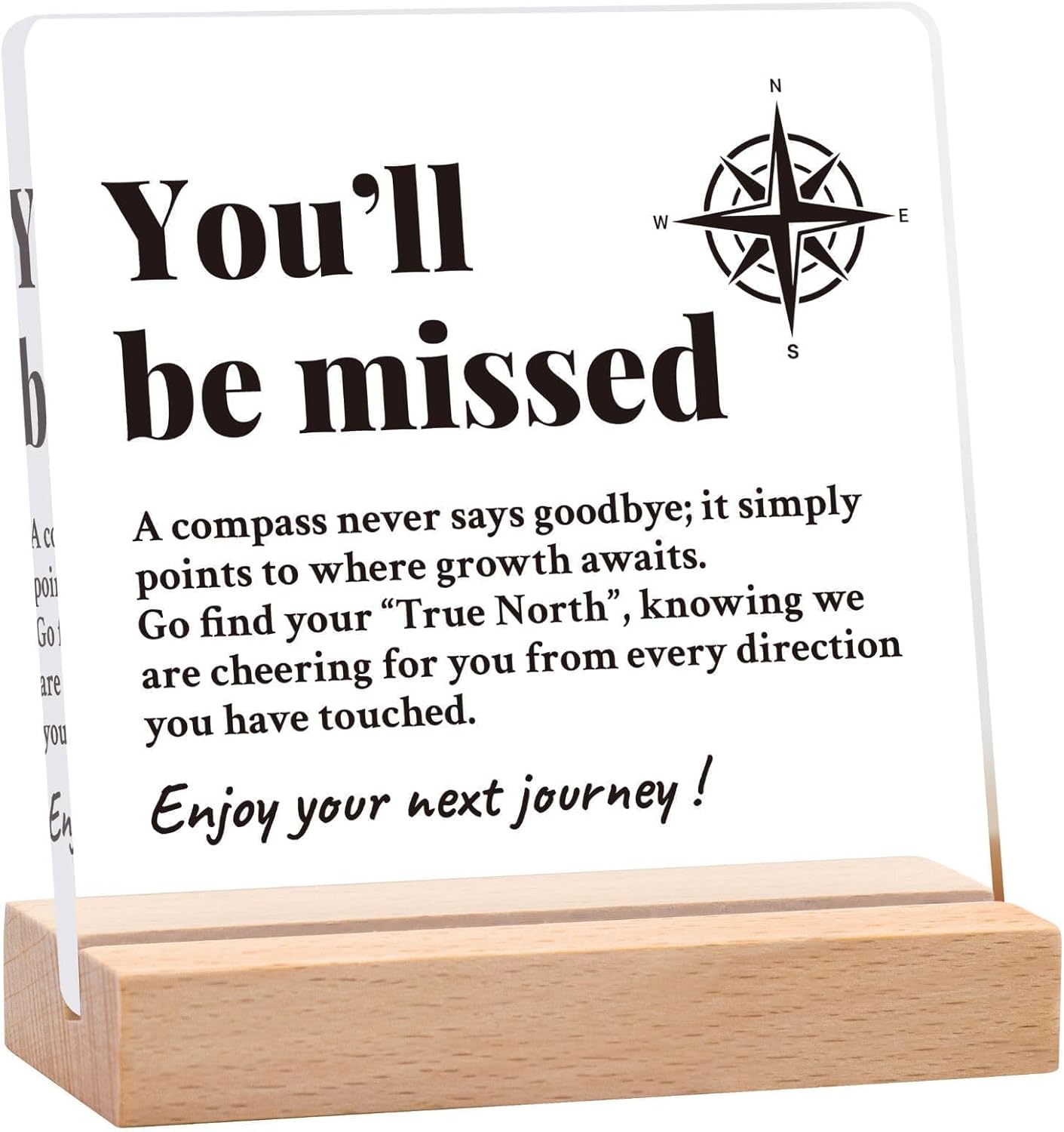 Thoughtful compass going away gift for coworker