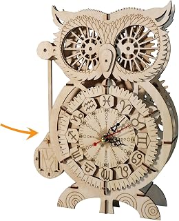 MUSIC PARK 3D Holzpuzzle Erwachsene Modellbausatz Owl Clock – Halloween Spezial Geburtstag Weihnachten und Halloween Erwachsene Und Teenager