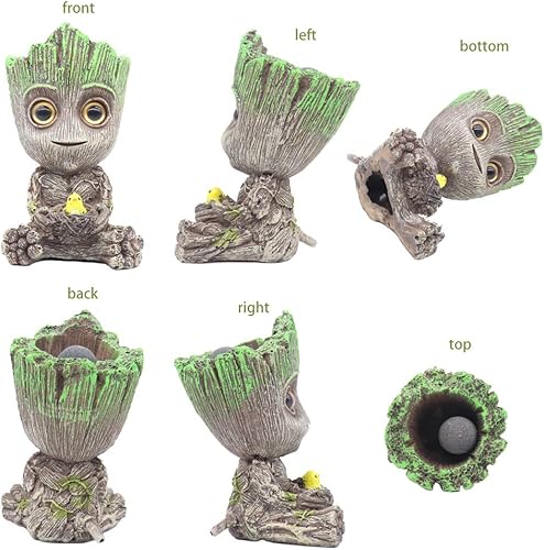 Miniatura 3 de Decoraciones de pecera de Groot para árbol de bebé, con juguete burbujeador, figuras de adorno de aire, decoraciones de acuario