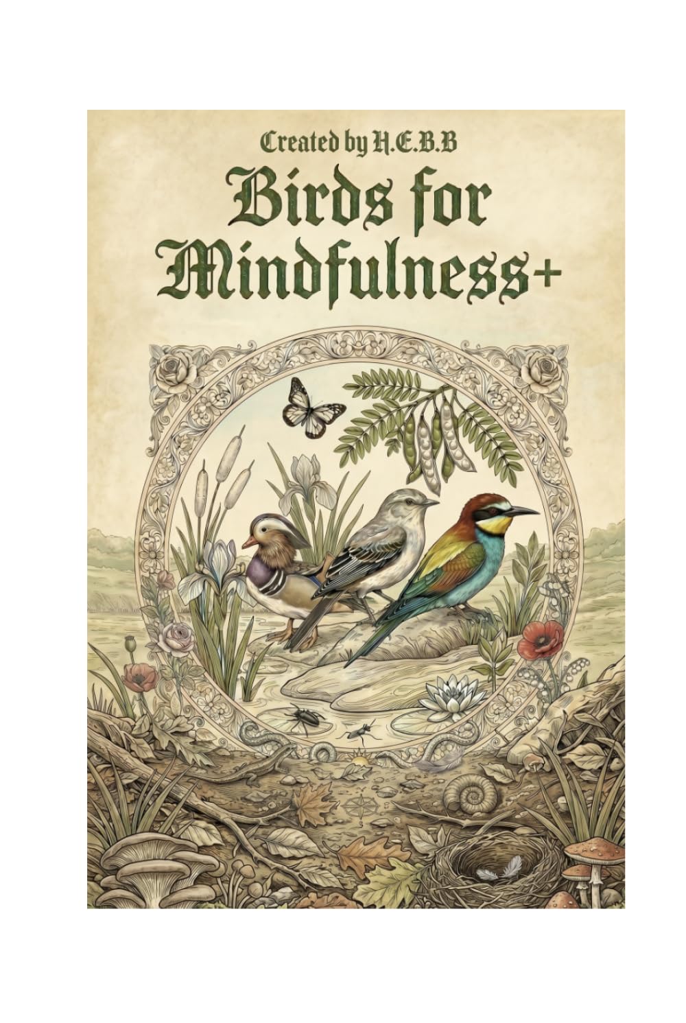 Birds for Mindfulness+: A creative and relaxing experience, the premium version. A creation by H.E.B.B. (Colouring for Mindfulnes)