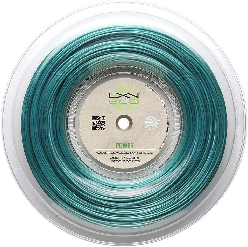 Luxilon Eco Power Tennis String - Teal, Set and 200m Reel
