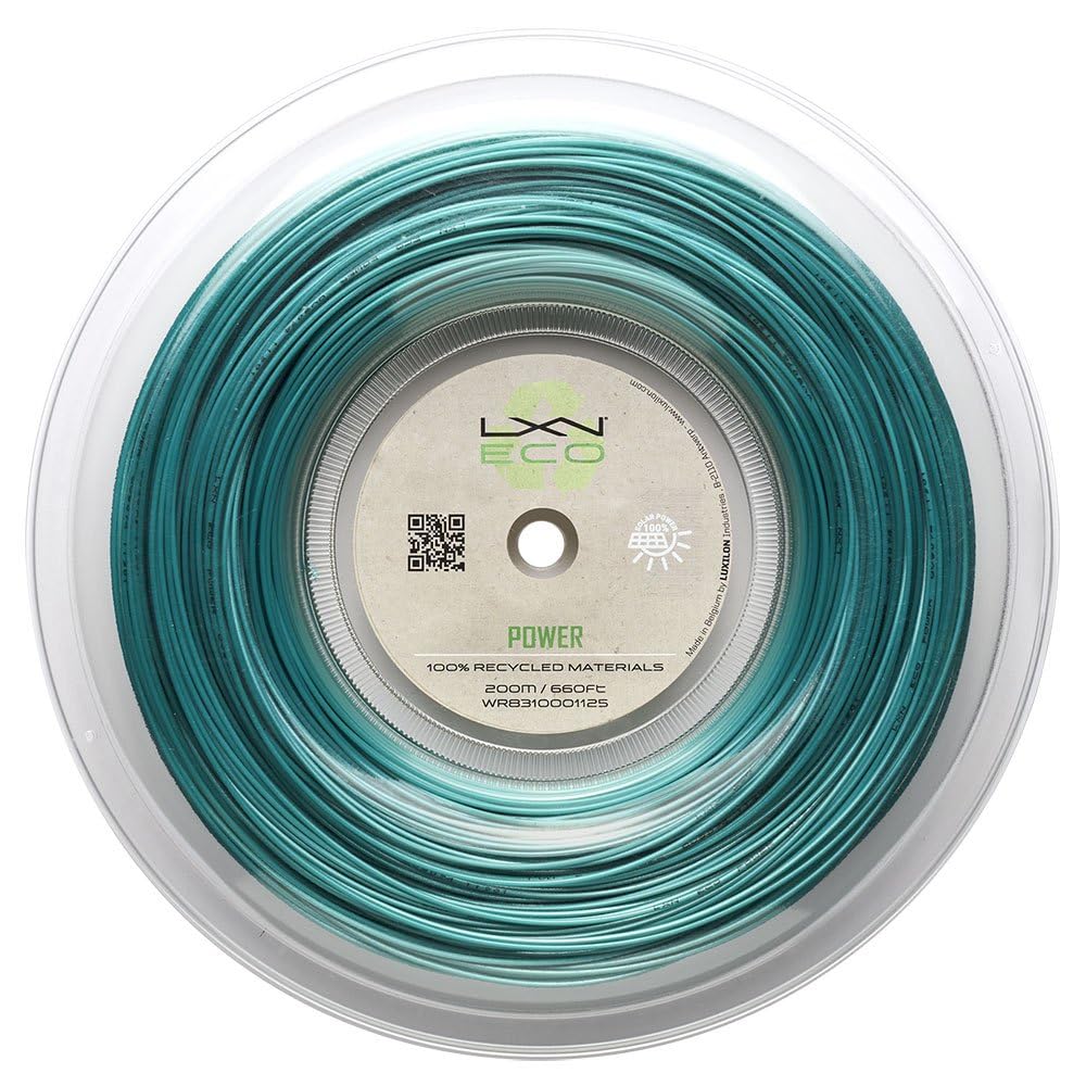 Luxilon Eco Power Tennis String - Teal, Set and 200m Reel