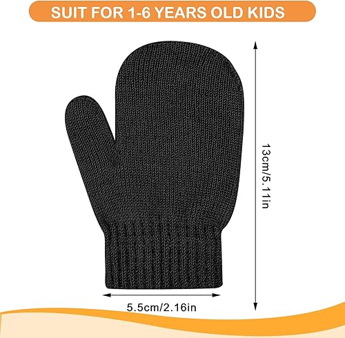 Miniatura 2 de ONESING 12 pares de mitones para bebés, guantes cálidos para recién nacidos, guantes de invierno para bebés y niñas