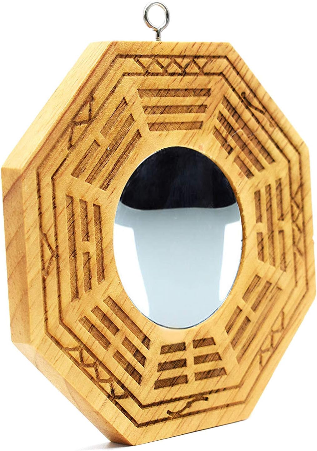 better us Chinese Feng Shui Wood Bagua Mirror 6 Inch Fengshui ba gua Mirrors (Concave)