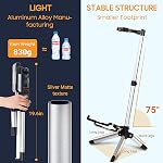 CAHAYA Aluminum Adjustable Multifunctional Guitar Floor Stand for Acoustic Electric Classical Bass Guitars, Stable and Easy to Carry CY0264