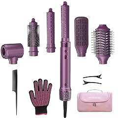 StyleVibe 6-in-1 Air Styler Hair Dryer Blow Dryer Brush with Travel Case - Auto Wrap Curls L R