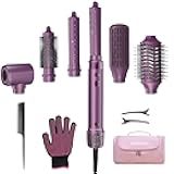 Mythsight StyleVibe 6-in-1 Air Styler, Hair Dryer & Blow Dryer Brush with Travel Case - Auto Wrap Curls (L/R), Fast Drying, Thermal Round Brush for Smooth Blowouts & Frizz-Free Volume, No Heat Damage