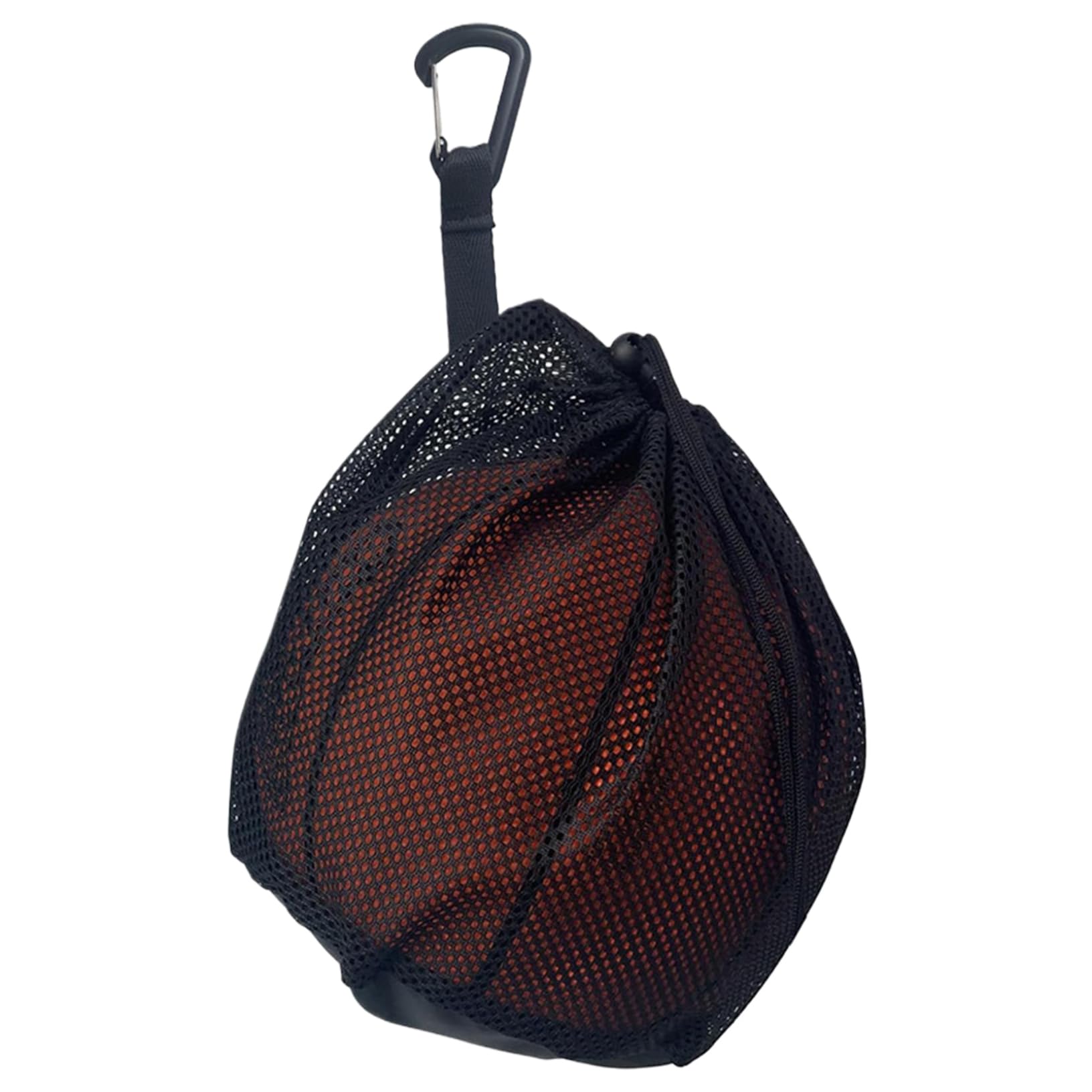 Netz-Balltasche Mit Kordelzug – 16 Liter, Reißverschlusstasche & Clip Für Fußball & Basketball