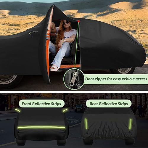 Miniatura 6 de BETERNY Fundas de automóvil para Volkswagen New Beetle 1998-2025 de 2 puertas, impermeable para todo tipo de clima, cubierta completa de automóvil