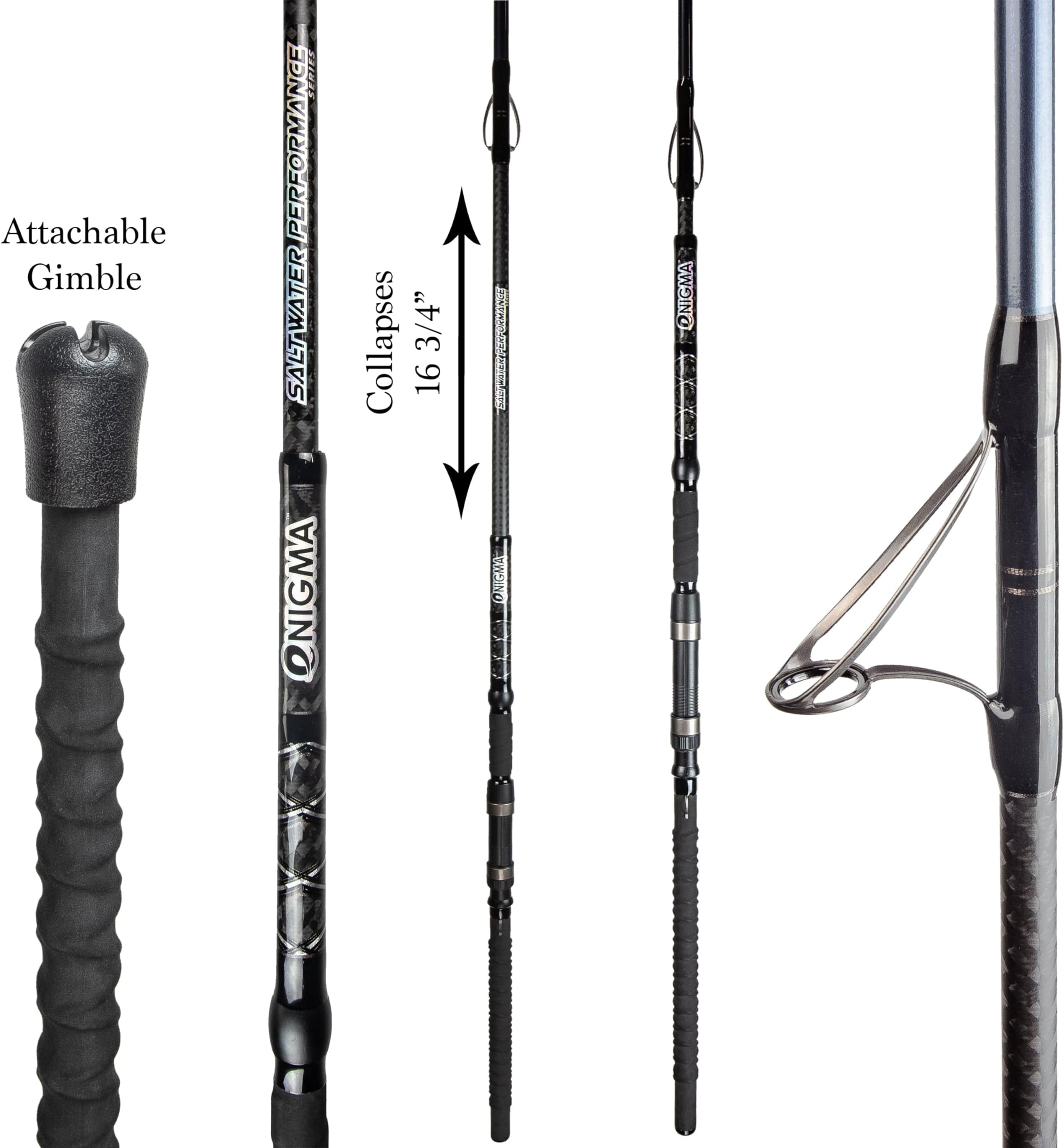 Enigma Fishing Equipment & Accessories โ Saltwater Performance Series Spinning Pole - 9' High Performance Surf Rod โ Salt Water Fishing Rod for Extreme Conditions