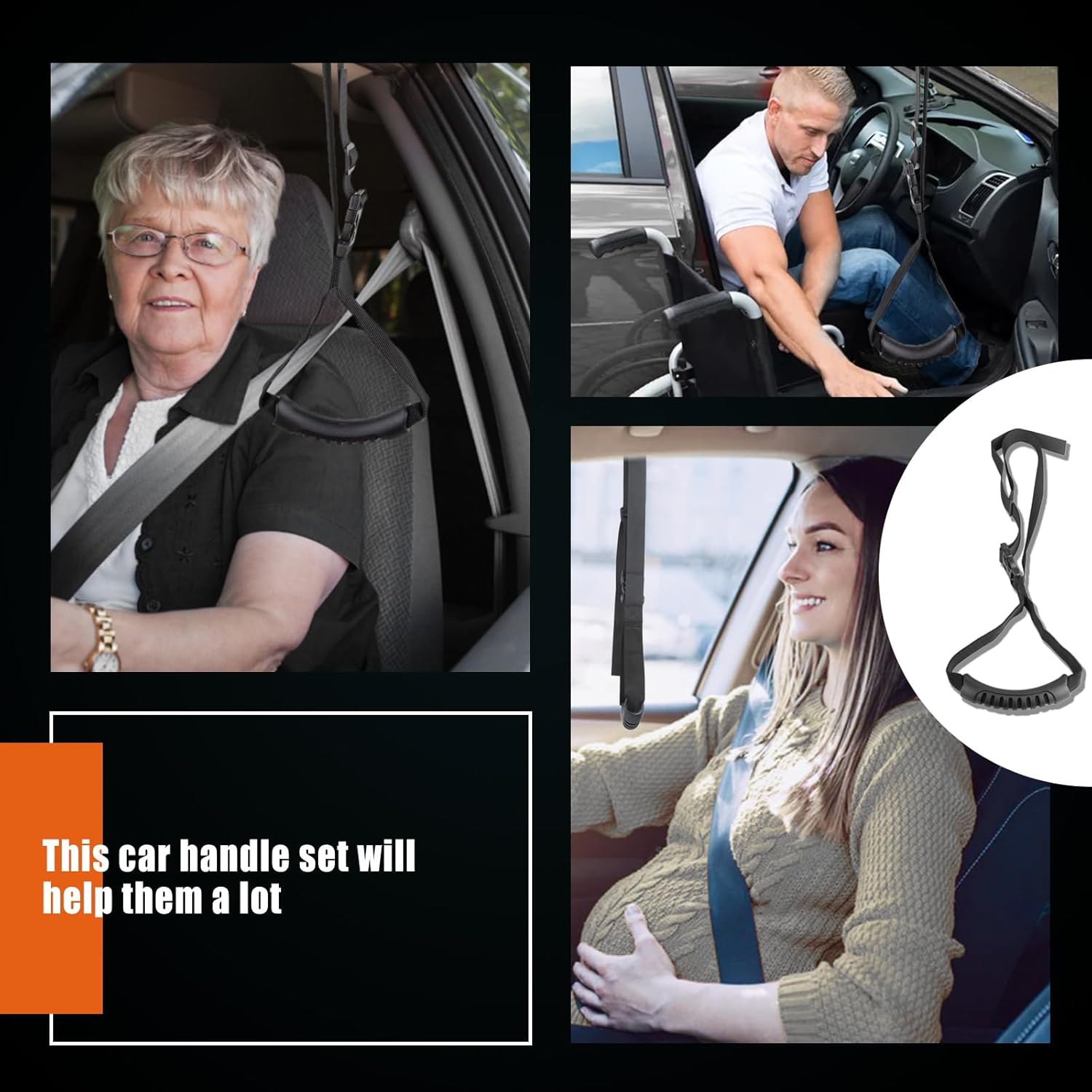 KOUNATSURI Car Handle Assist for Elderly Car Grab Handle Car Door Handle Multifunction Handle Car Door Latch Handle for Seniors and Handicapped(Red) 10 71bQvnU1T5L. AC SL1500