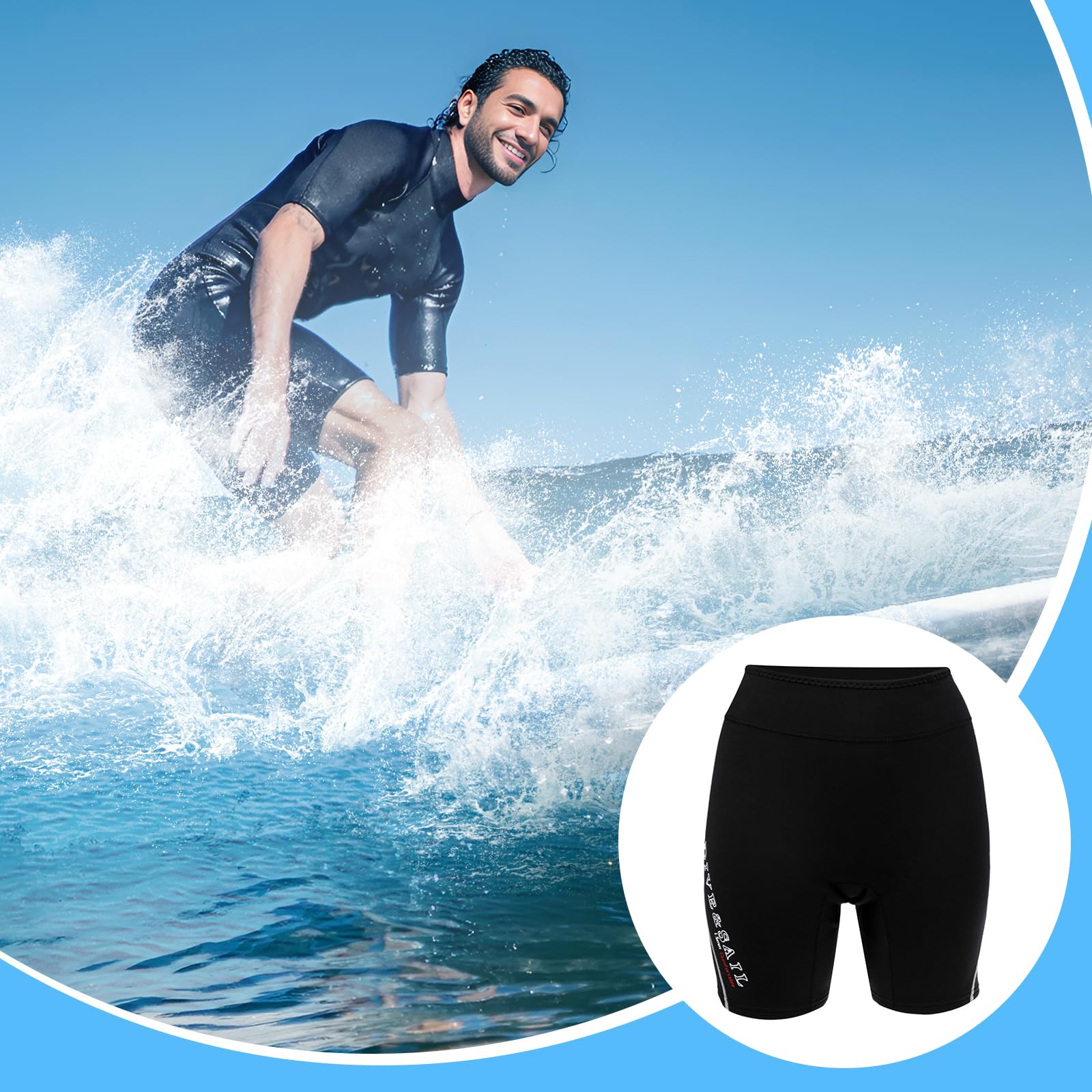 Sharplace Neopren Tauchen Shorts 1,5 mm, Neoprenhose Tauchhose Warm Neoprenanzug Shorts Neoprenanzug-Unterteile für Herren Damen Surfen Schnorcheln Schwimmen Tauchen Bootfahren