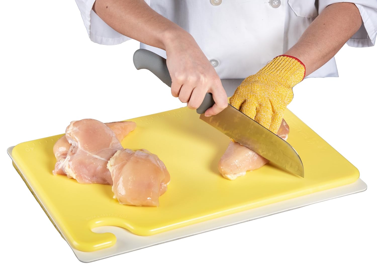 San Jamar CB121812YL Cut-N-Carry Cutting Board