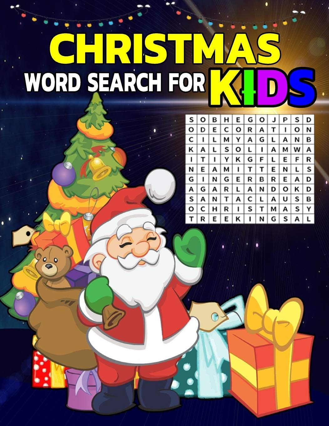 Christmas Word Search For Kids: Christmas Gifts For Kids & Adults (Puzzle Books) Exercise your brain and fill your heart with Christmas spirit