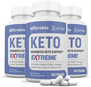 (3 Pack) Microbio Keto ACV Extreme Pills 1675MG Keto Support Blend Capsule Alternative Keto ACV Gummies Formulated Apple Cider Vinegar Extra Virgin Olive Oil Powder Green Tea Leaf 180 Capsules