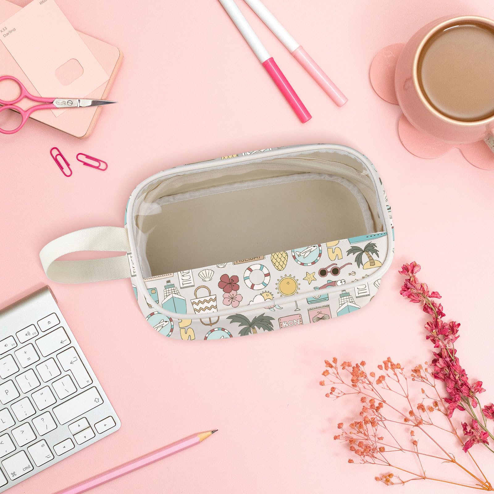 Life is Better Crusin Together Clear Makeup Bag Cruise Vacation Gift Cruise Cabin Gift (Better Cruise Cbag EU) - Image 3