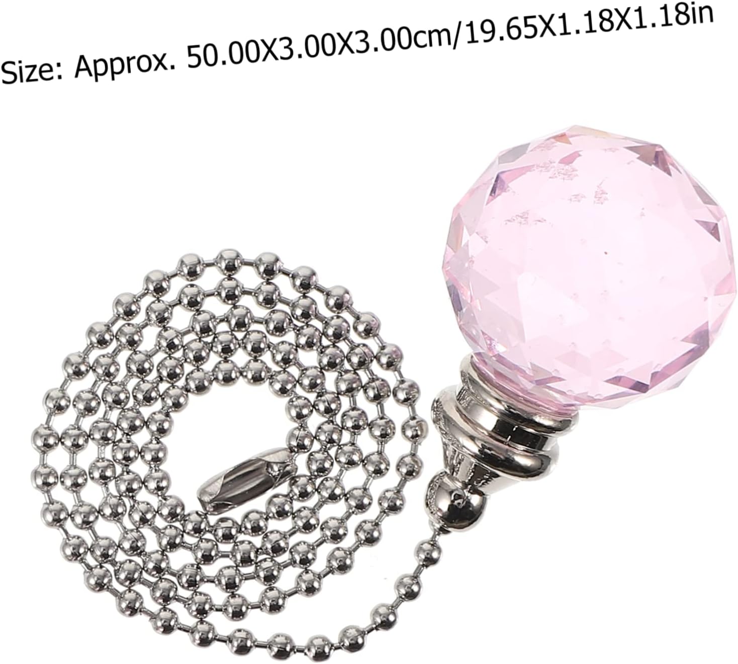 2pcs Crystal Pull Chain for Ceiling Fans and Lights Decorative Pendant Beaded Home Decor Accessory for Easy and Style