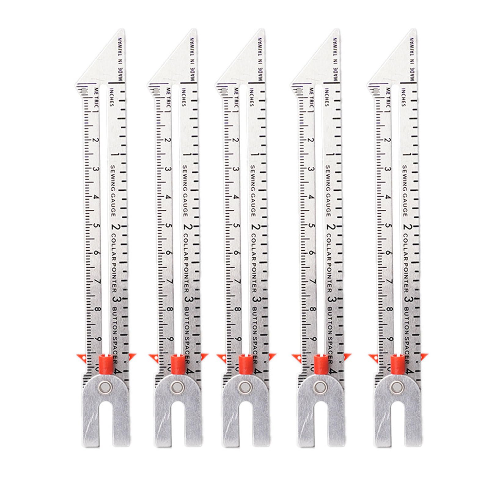 Buxuaaaa Sewing Gauges Sewing Measuring Tool Metal Sliding Gauges Fabric Quilting Ruler for Fabric Quilting Measurement Ruler