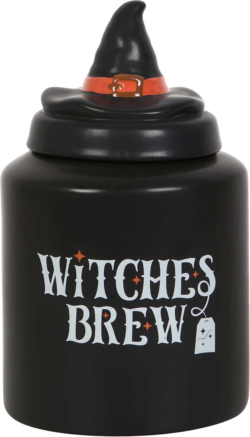 Something Different Witchy Canister: Witches Brew Ceramic Tea Canister ...