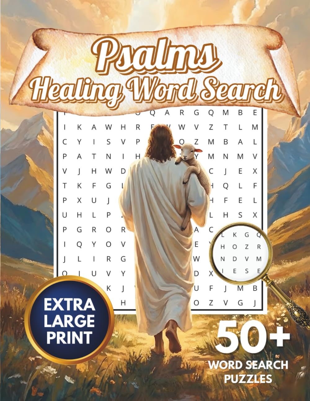 Psalms Healing Word Search Puzzle: Healing Word Puzzle on book of Psalms, with 50+ puzzles, Extra Large Print, 8.5x11, 110 pages, Bible Verses for ... Grow Closer to God (Bible Word Search)