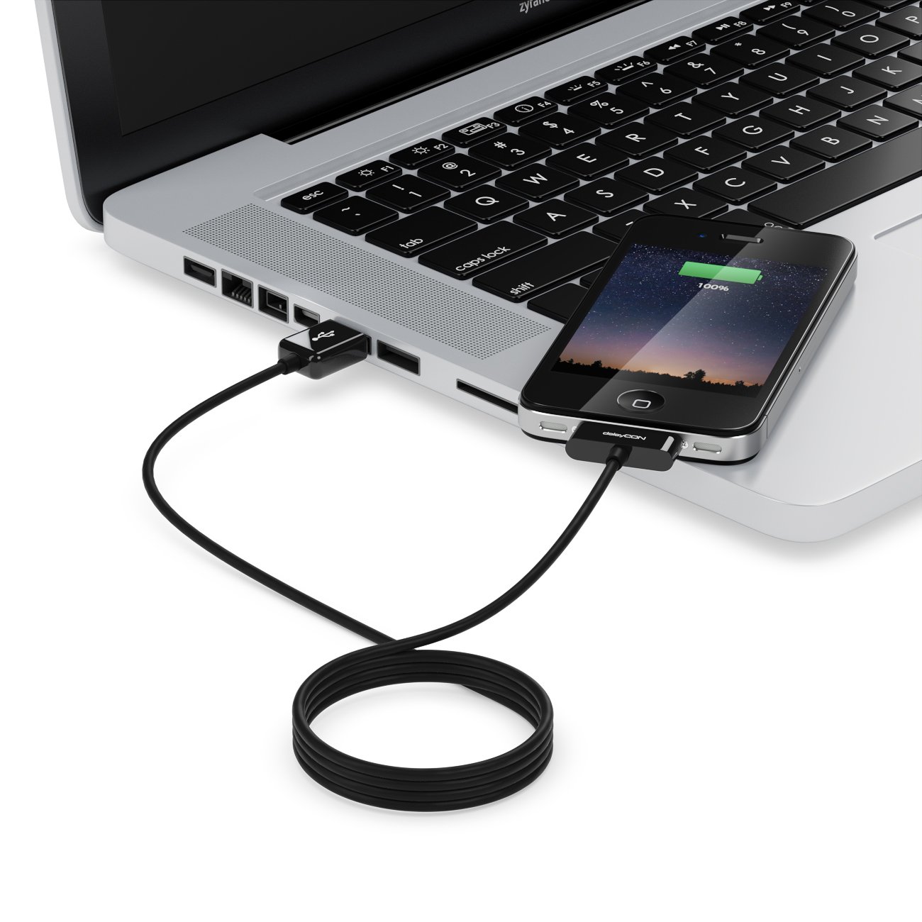 Cavo Dati 30 Pin – USB A Dock Connector – 30 Cm Nero, Per Vecchi IPhone/iPad