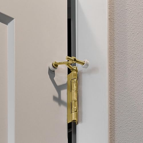 Miniatura 6 de Design House 181750 - Protector de pared para puerta con punta de goma, tapones de puerta ajustables, latón pulido, paquete de 5